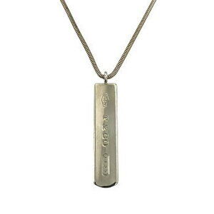 TIFFANY Co Bar Top Necklace Pendant Silver Accessories